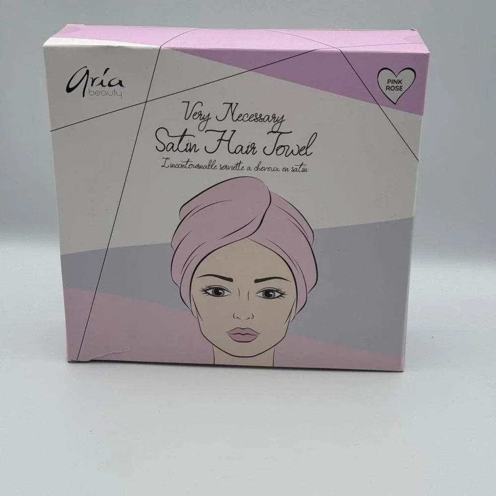 Aria Beauty Very Necessary Satin Hair Towel Hair Towel New in Box